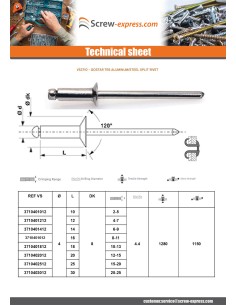 Peel Rivet GOSTAR Aluminum Steel Rod TRS 4X12