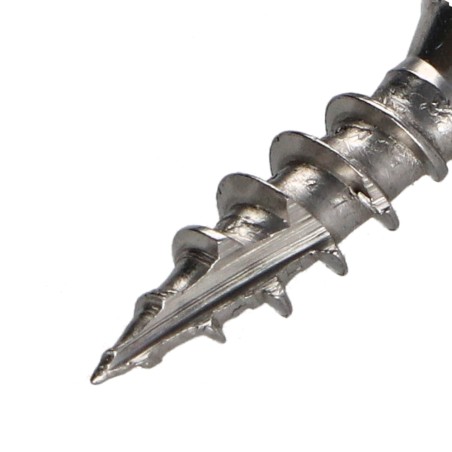 1 x Chipboard Screw Tekor Stainless Steel A2 Countersunk Head With Serration T10 3X16 Full Thread cut Type 17 Drilling