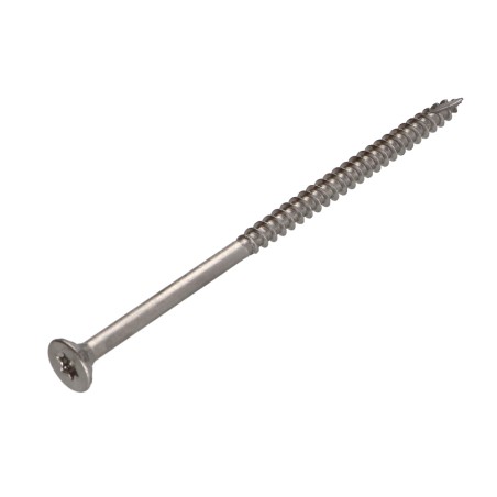 1 x Chipboard Screw Tekor Stainless Steel A2 Countersunk Head With Serration T25 5X100 Thread Length: 60 cut Type 17