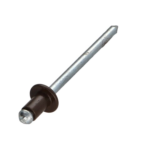 1 x Blind rivets Aluminium Stahlgewinde 4X6 Thickness Of Panel 0.5A 2 Flat Head Ral8014/Sepia Brown