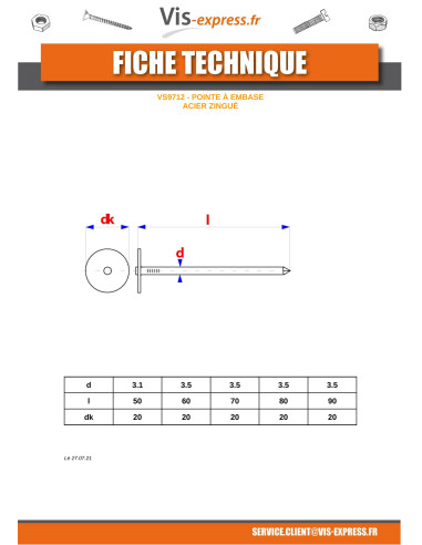 1 x Kg of nails Flange ROUND Head Diameter: 20...