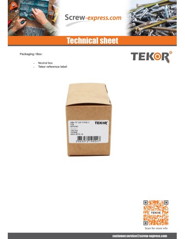 1 x Chipboard Screw Tekor Stainless Steel A2...