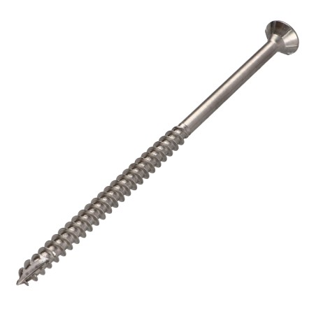 1 x Chipboard Screw Tekor Stainless Steel A2 Countersunk Head With Serration T25 6X120 Thread Length: 70 cut Type 17