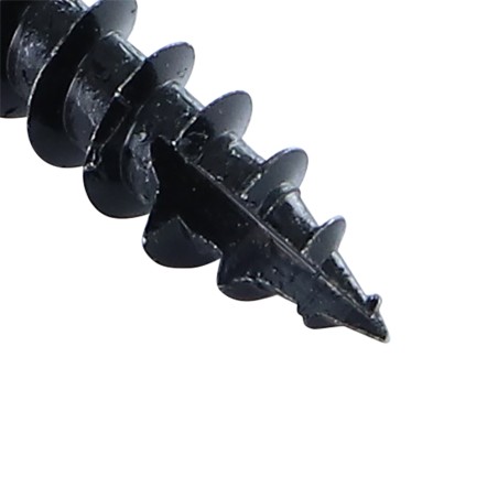 1 x Chipboard Screw Tekor Screw Truss 6X25 Thread Length: 25 T30 Black Zinc Plated cut Type 17 Drilling Point