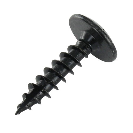 1 x Chipboard Screw Tekor Screw Truss 6X25 Thread Length: 25 T30 Black Zinc Plated cut Type 17 Drilling Point