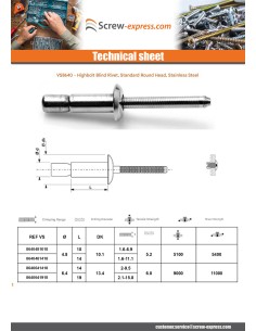 Blind Rivet HIGHBOLT Standard round head All Stainless... 2