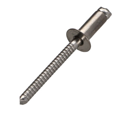 1 x Blind Rivet All Stainless Steel Countersunk Head 3X12 Thickness Of Panel 7 to 9