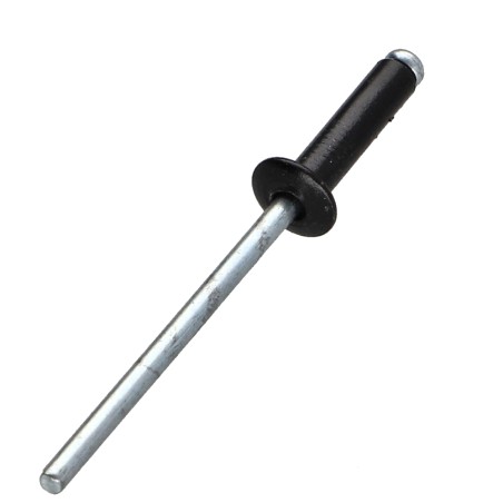 1 x Blind rivets Aluminium Stahlgewinde 4X16 Thickness Of Panel 10 to 12 Standard round head Ral9005/Jet Black