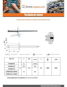 Blind rivets Aluminium Stahlgewinde 6X14 Thickness Of... 2