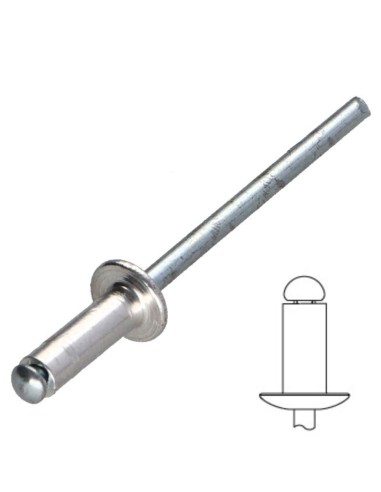1 x Blind rivets Aluminium Stahlgewinde 4.8X25...