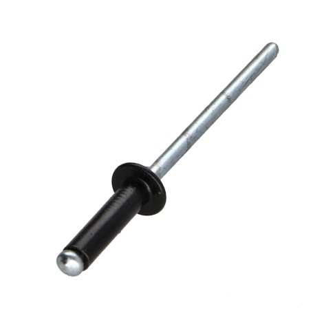 1 x Blind rivets Aluminium Stahlgewinde 4.8X25 Thickness Of Panel 17 to 20 Standard round head Black
