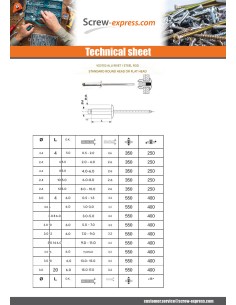 Blind rivets Aluminium Stahlgewinde 4X12 Standard round... 2