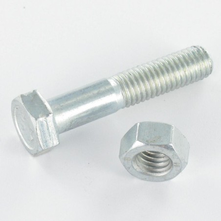 1 x Bolt With Nut Hexagonal Head M8X50 Class 8.8 Zinc Plated