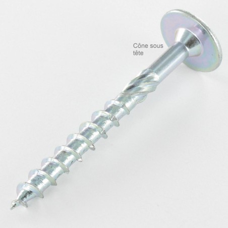 1 x Chipboard Screw Disc Head Screw T40 10X100 Zinc Plated