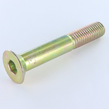 1 x Machine Screw Flat Head Hexagon Recess M5X25 Thread Length: 16 Class 10.9 Hexagon Socket 3 Yellow Zinc