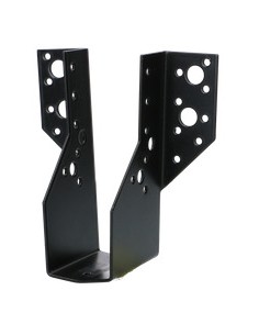 Joist hanger U-shaped to Wings External 63X188 Black Zinc...
