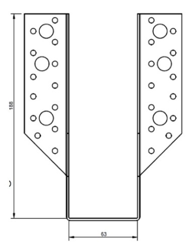 1 x Joist hanger U-shaped to Wings External...