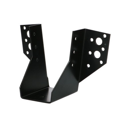 1 x Joist hanger U-shaped to Wings External 50X100 Black Zinc Plated