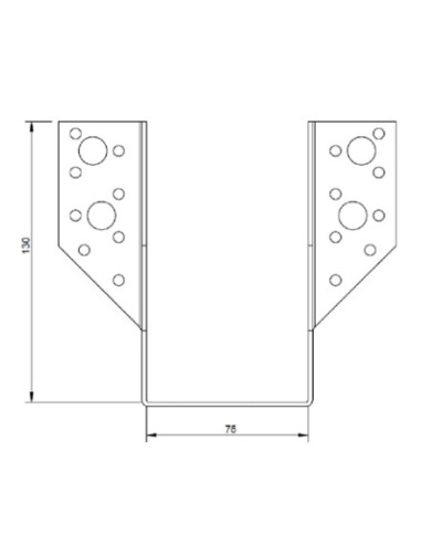 1 x Joist hanger U-shaped to Wings External...