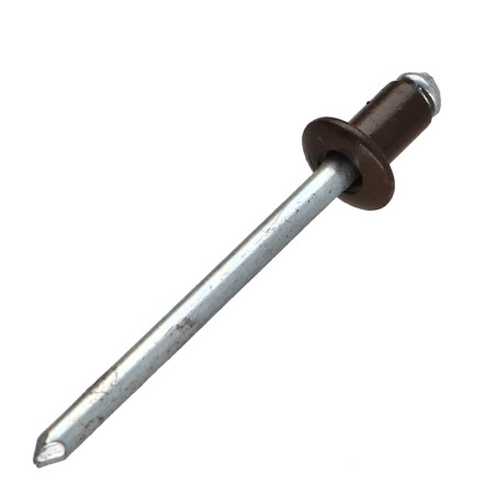 1 x Blind rivets Aluminium Stahlgewinde 4X6 Thickness Of Panel 0.5A 2 Standard round head Ral8014/Sepia Brown