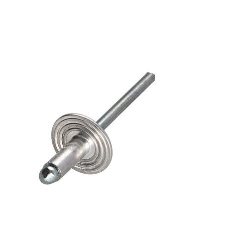 1 x Blind rivets Aluminium Stahlgewinde 4X10 Head Large