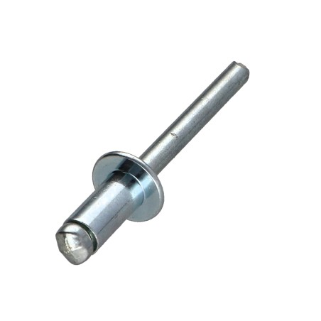 1 x Rivet Steel/ steel 6X12 Head Flat