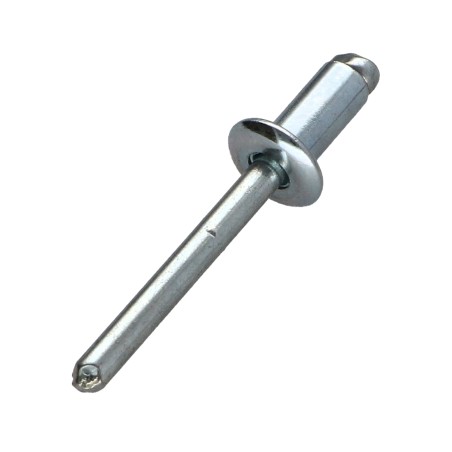 1 x Rivet Steel/ steel 6X12 Head Flat