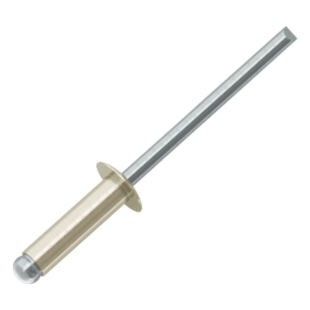 1 x Blind rivets Aluminium Stahlgewinde 3X8 Standard round head White
