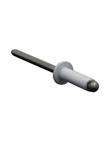 1 x Rivet alu 4.8X16 Flat Head Ral9016/Traffic...