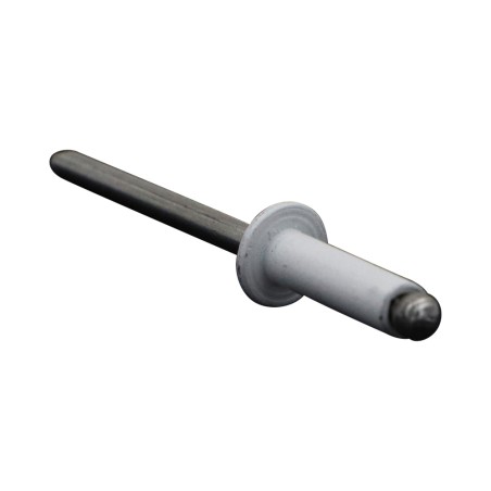 1 x Rivet alu 4.8X16 Flat Head Ral9016/Traffic Signalisation
