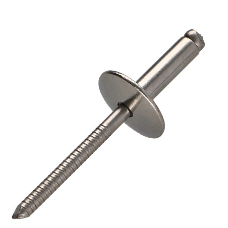 1 x Blind Rivet All Stainless Steel Extra Large Head 4.8X12 Thickness Of Panel 5 to 7