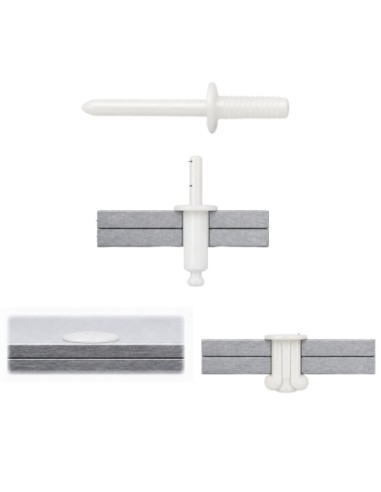 1 x Rivet Blind Head Flat Nylon Polyamid 6.6 6X8