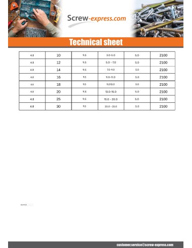 1 x Rivet alu 4.8X12 Thickness Of Panel 5 to 7...
