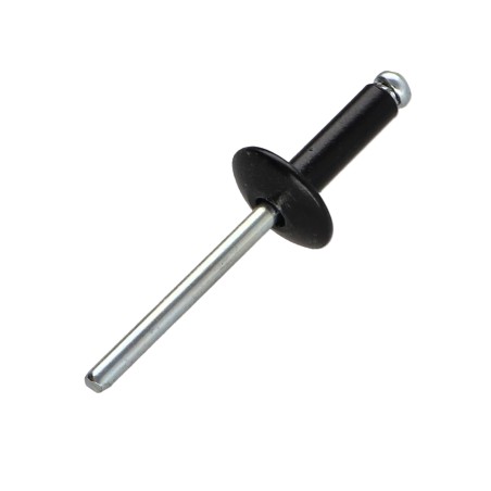 1 x Blind rivets Aluminium Stahlgewinde 4.8X12 Thickness Of Panel 5 A7 Large Head ALX Black