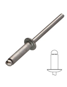Rivet Stainless Steel A2 5X16 Head Flat