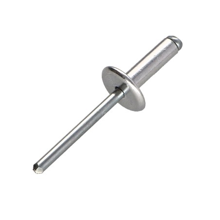 1 x Blind rivets Aluminium Stahlgewinde 5X12 Head EXTRA Large