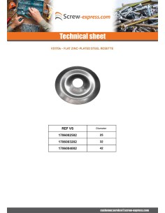 Flat rosette 25 Zinc Plated 2