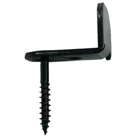 1 x Angled strike plate with screw for shutter espagnolette 25MM Black