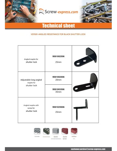 1 x Adjustable long angled strike plate for...