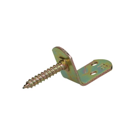 1 x Set of 4 L-shaped braid panel brackets with screw 30X2 Yellow Zinc