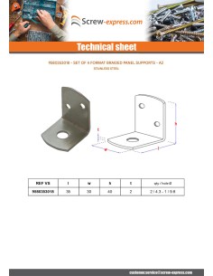 Set of 4 L-shaped braid panel brackets without screw... 2