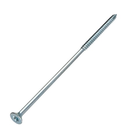 1 x Chipboard Screw Tekor Countersunk Head With Serration 6X180 Thread Length: 70 T30 Zinc Plated cut Type 17 Drilling