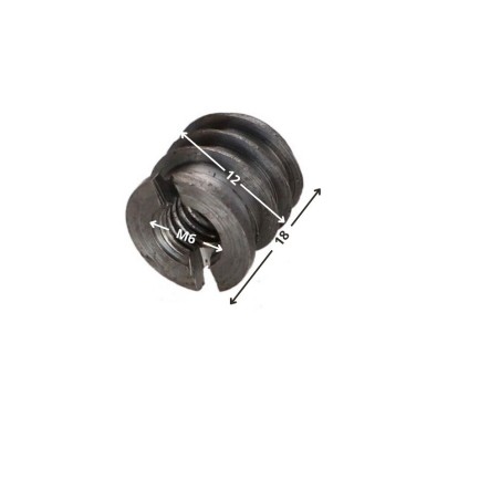 1 x Self tapping insert for wood Steel M6 12X18