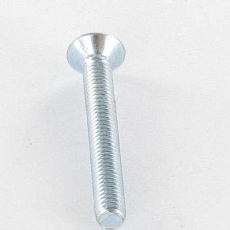1 x Machine Screw Flat Head Hexagon Recess M5X50 Full Thread Class 10.9 Hexagon Socket 3 Zinc Plated