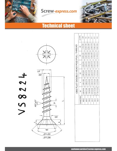 1 x Chipboard Screw Stainless Steel A2...