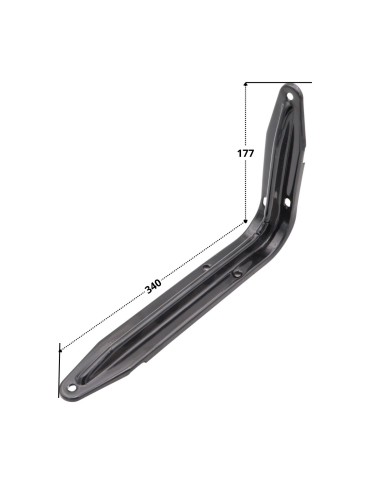 1 x Shelf bracket 177X340 Black
