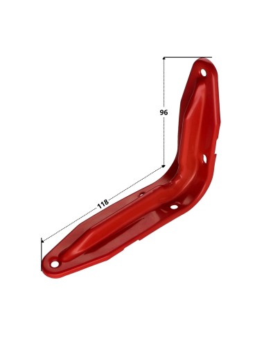 1 x Shelf bracket 96X118 Red