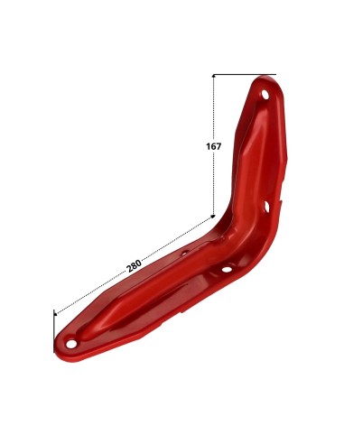 1 x Shelf bracket 167X280 Red