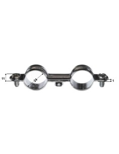 Double metal hose clamp M7X150 Diameter 24 Zinc Plated 2