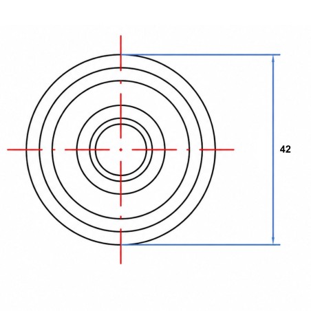 1 x Flat rosette 40 Zinc Plated